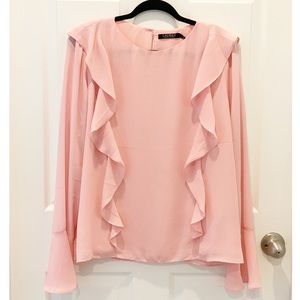 Lauren Ralph Lauren Light Pink Ruffle Top